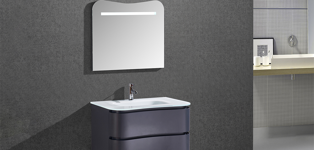 IL1793 Matte Blue Wall Mount Vanity with Mirror