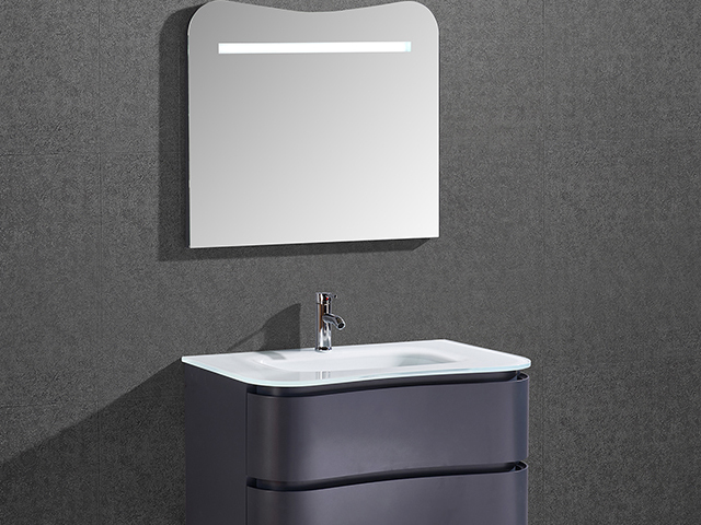 IL1793 Matte Blue Wall Mount Vanity with Mirror