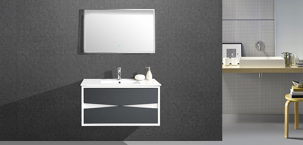 IL-1911 Bathroom Vanity Set with Rectangular Mirror