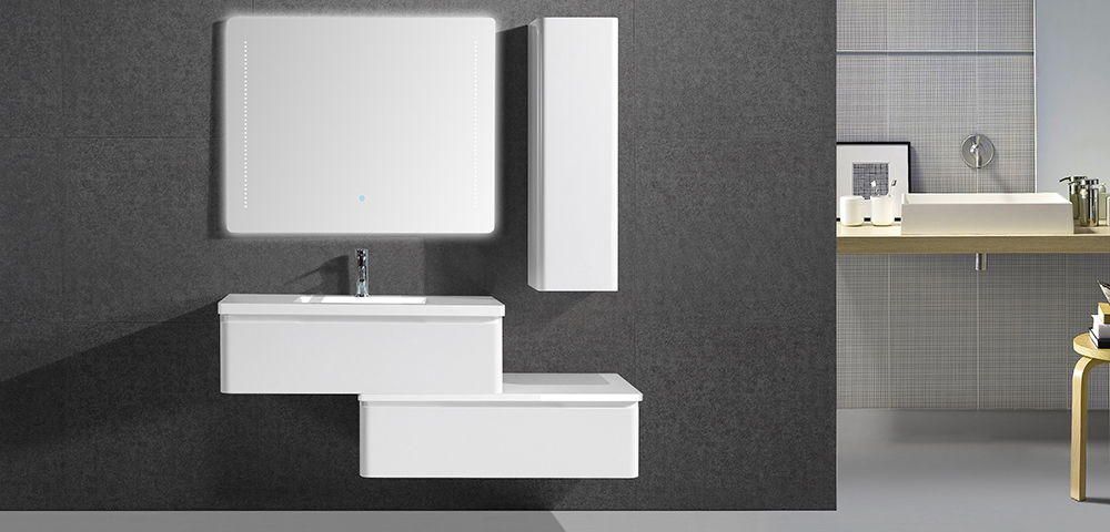 IL-564 White Bathroom Vanity Set with Mirror