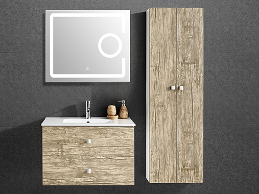 IL1982 Wood Grain Bathroom Vanity Set with Mirror