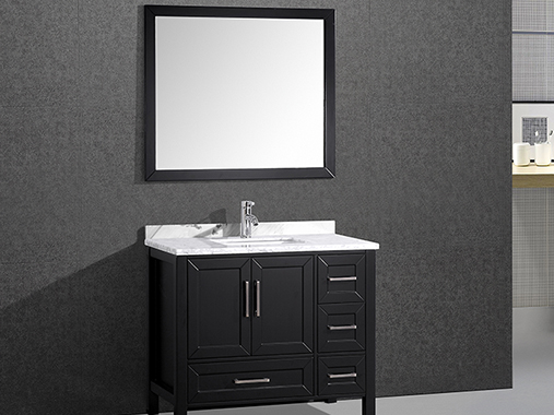 M-6503 Black Free Standing Bathroom Vanity Set with Mirror