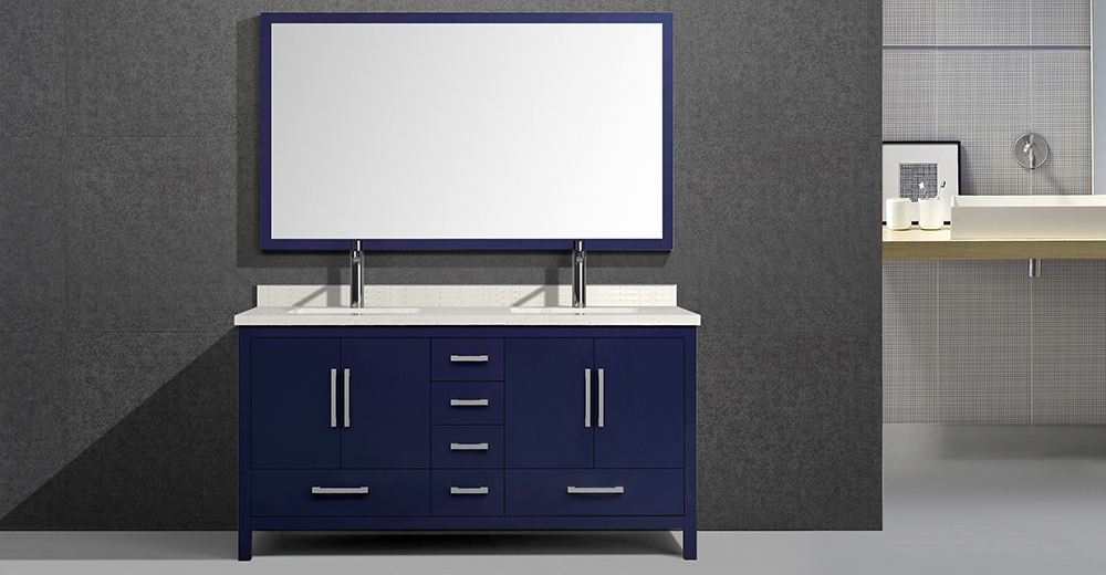 M6502 Large Size Free Standing Bathroom Vanity with Framed Mirror