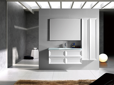 IL1554GS 3 Piece Bathroom Suite in White with Wall Cabinet, Wall Mirror