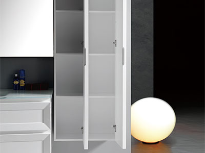 IL1554GS 3 Piece Bathroom Suite in White with Wall Cabinet, Wall Mirror